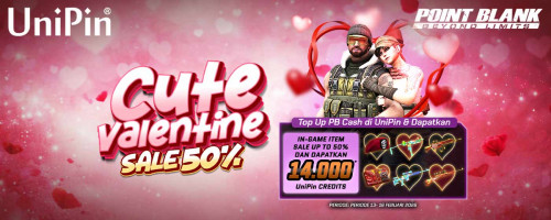 Cute Valentine Sale 50%! Promo Spesial Point Blank di UniPin